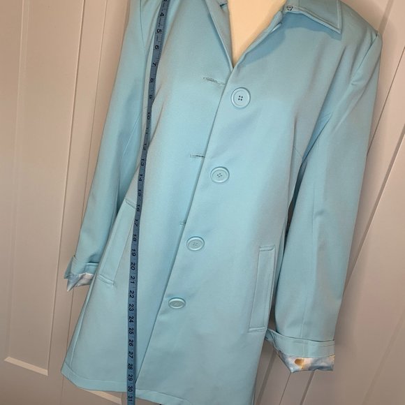 Ellabee Blue Spring Coat MED - Picture 7 of 11